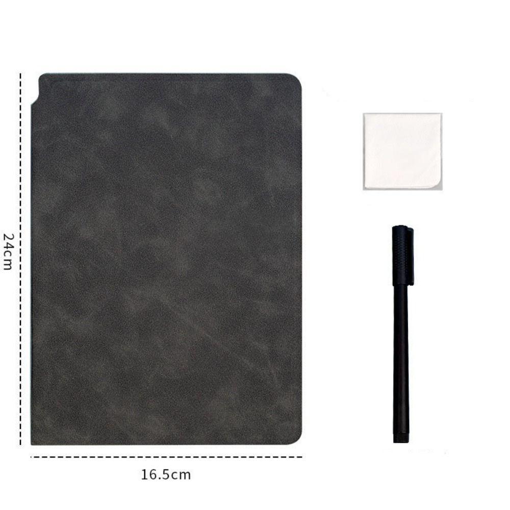 

A5 Erasable Whiteboard Memo Portable Leather Memo Pad Whiteboard Notebook Weekly Planner чёрный