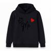 Kids Boys Girls Casual Hoodie Pullover, Cute Hand Drawn Crown Heart Me Letter Print Soft Long Sleeve Hooded Sweatshirt For Daily Street Wear For 3-12Y