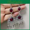 Gothic Vampire Bat Silver Alloy Dangling Earrings For Women