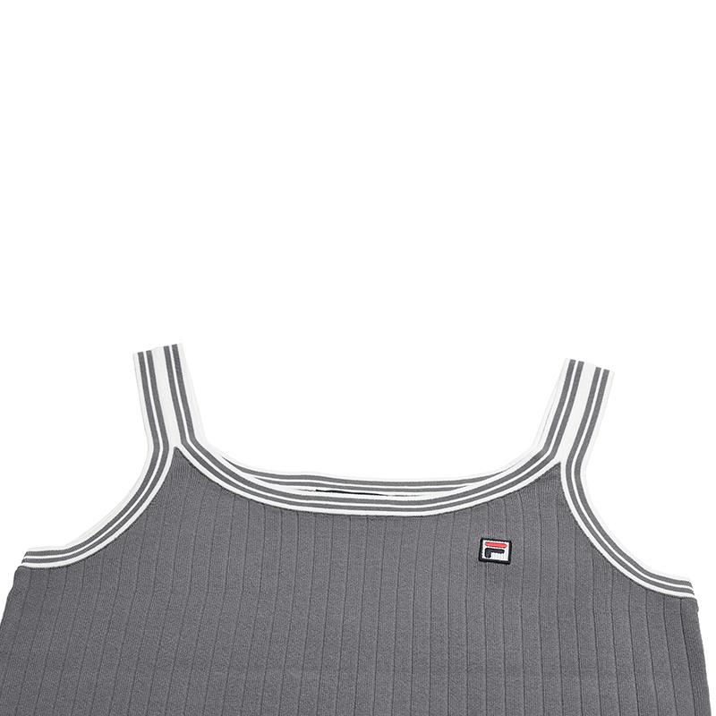FILA Heritage Classic Simple Retro Sports Straight Casual Comfortable Woven Slim Vest Women tops F11W628117FDY