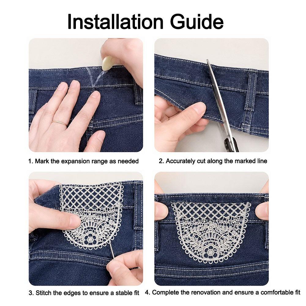 4Pcs Cotton Waist Expanders Maternity Waist Band New Jeans Waist Expander DIY Apparel Sewing Tool