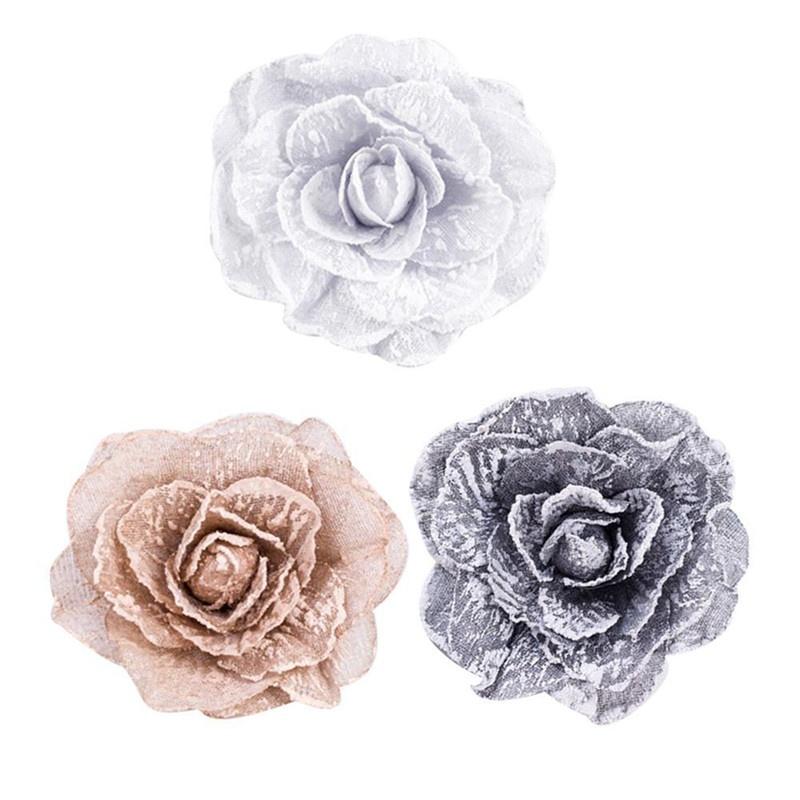 1pc Magnetic Curtain Tiebacks Seersucker Flower Tie Backs Buckle Clips Home Decoration