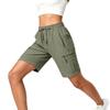Pantalones Cortos Deportivos Ligeros para Mujer para Senderismo, tipo Cargo, de Secado Rápido, con Cintura de Cordón y Múltiples Bolsillos para Actividades al Aire Libre
