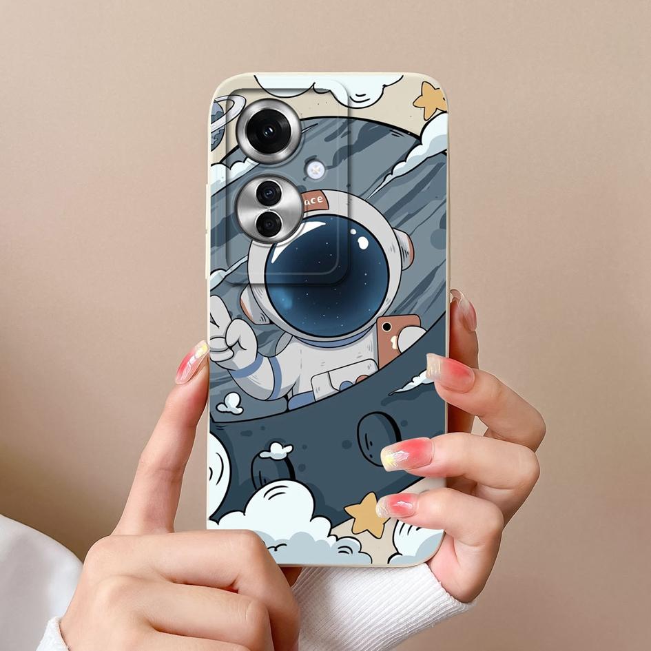 Husă pentru OPPO A60 A59 Realme C65 12x Reno11 Pro Husă de telefon Minunat Pilot de astronaut rezistent la șocuri Silicon lichid moale Caps populare pentru OPPO