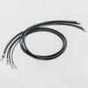 PONYKISS Real  Sterling Silver Black Leather Rope Choker Necklace For Women Classic Fine  Minimalist Bijoux