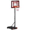 Rollable Basketball Stand Adjustable Basketball Hoop Freestanding Plastic Steel 75L X 83B X 205 261H Cm