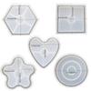 DIY Kristall Epoxidharz Untersetzer Form Kristall Quadratisch Rund Herz Sechseck Silikon Tablettform Heimdekoration Tassenmatte Padform
