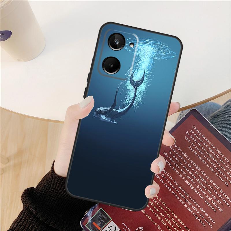 Mermaid Case For Realme C55 C75 C67 C61 C53 C51 C21Y C25S 10 11 12 13 14 Pro Plus GT 6T 6 5 GT7 Pro