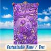 Floral Garden Theme Beach Towel Personalized Custom Name & Text Soft Quick Dry Beach Towel for Swimming Travel