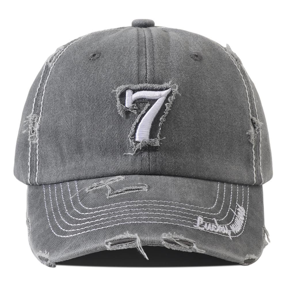 

Men‘s Number 7 Embroidered Baseball Cap Women Sun Visor Hat Vintage Washed Cotton Dad Hats for Men Streetwear Snapback Caps Adjustable серый