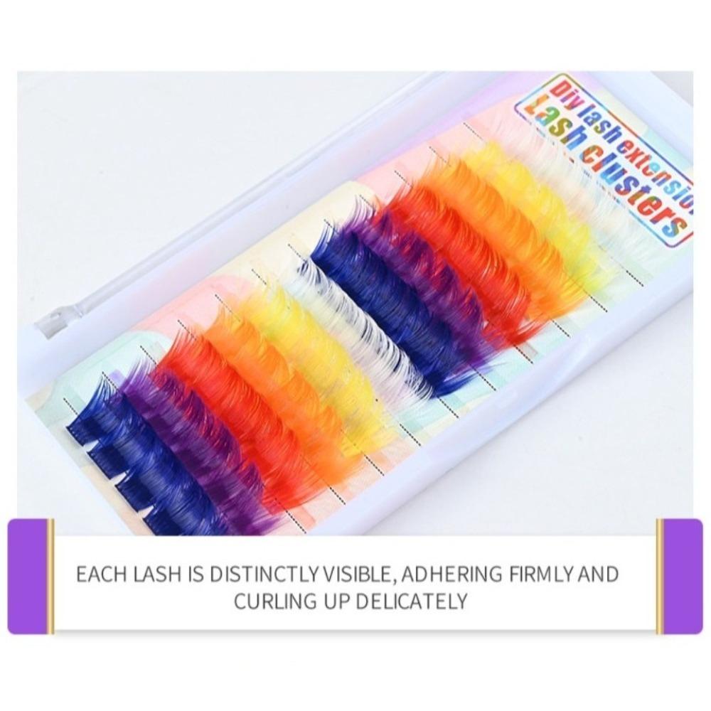 60pcs Curl Wispy Spikes Manga Lashes Mix Color DIY Cluster Lashes Individual False Eyelashes  Women