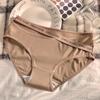 New Ice Silk Panties for Women Low Waist Letter Cross Pure Desire Sexy Seamless Underwear