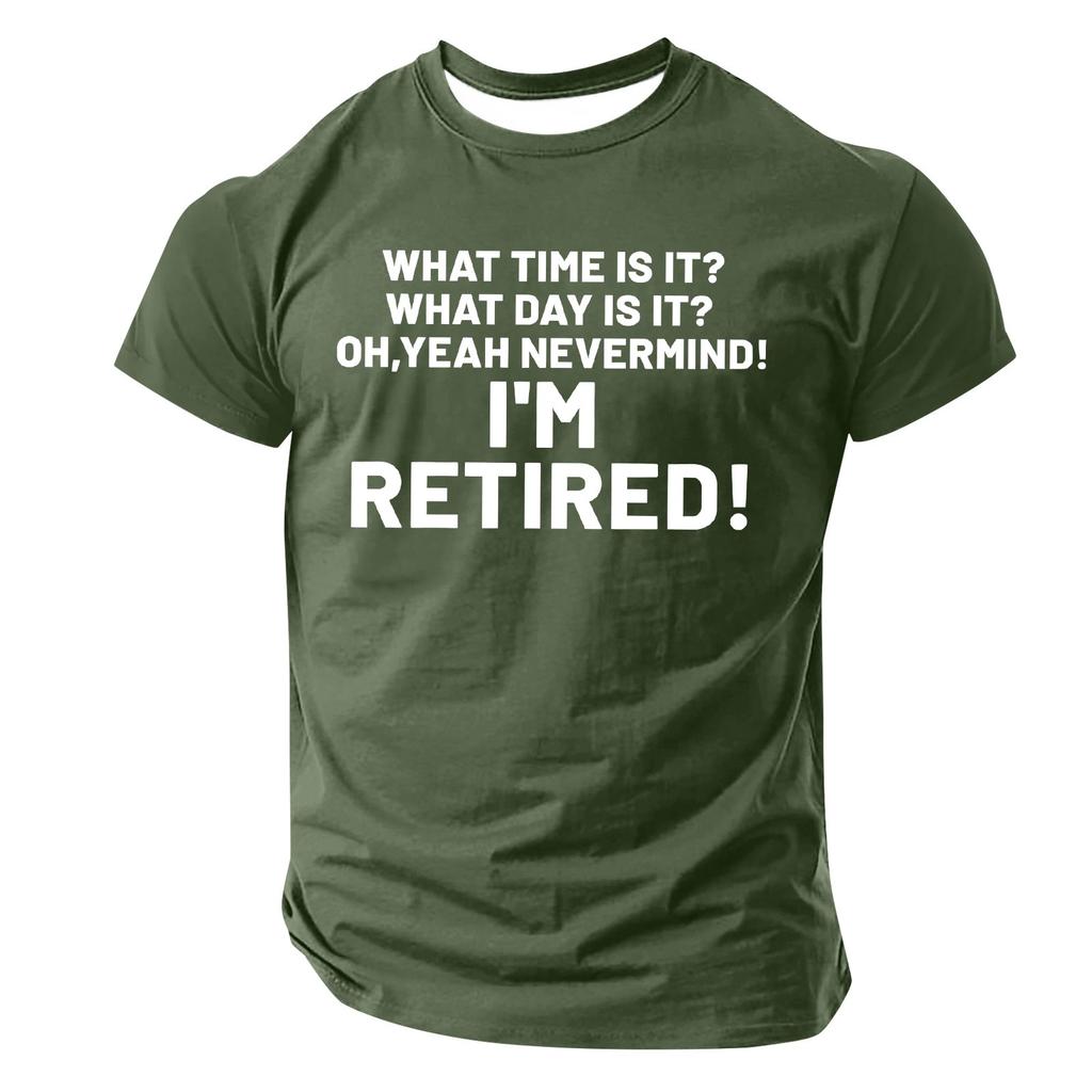 Men's Popular T-shirt Printed Round Neck Short Sleeve T-shirt