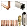MB15 MIG Welding Nozzle M6 Tip Holder Kit Welding Contact Tip MIG Torch 0.8 X 25mm Copper M6 Shroud Contact Tips