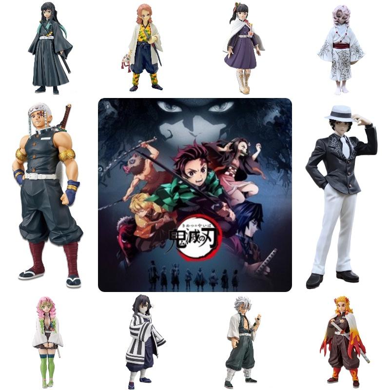 Komplettes Set von Demon Slayer Anime-Figuren Tanjiro Zenitsu Inosuke Nezuko 16cm Höhe