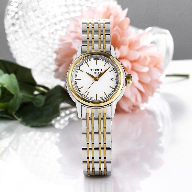 Tissot Cason Collection Quarzwerk 30m Wasserdichtigkeit Damenuhr 28,5mm*29,5mm Weißes Zifferblatt T085.210.22.011.00