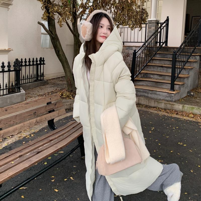 Autumn Winter Thicken Warm Parka Women Casual Sweety Solid Color Big Pocket Loose Long Hooded Coat Jackets Outwear