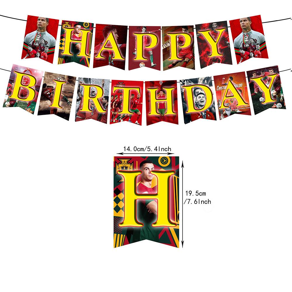 Cristiano Ronaldos festdekorasjoner inkluderte kaketoppere, ballonger, en banner