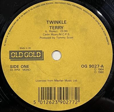 7inch Record TWINKLE - Terry / Golden Lights OG9027 Old Gold, Light 1980 UK Pop Used