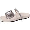 Fairy Style Skirt Rhinestone Bow with Slippers Female Outer Wear 2025 Summer New Casual Versatile Sandals