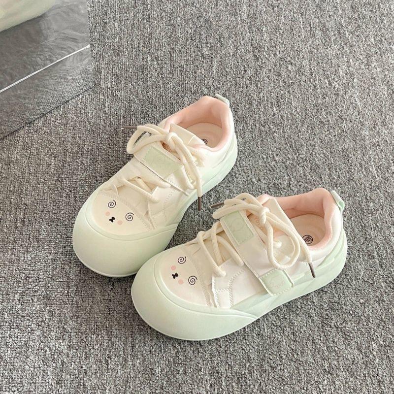 

Campus style, platform white shoes women s 2025 new spring and autumn casual board shoes versatile student niche bread shoes 35 бежевий