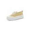 Zapatillas para Mujer Primavera y Verano 2025 Nuevas de Color Sólido Casual Versátiles Transpirables Malla de Cuero Zapatos de Mujer con Suela Gruesa