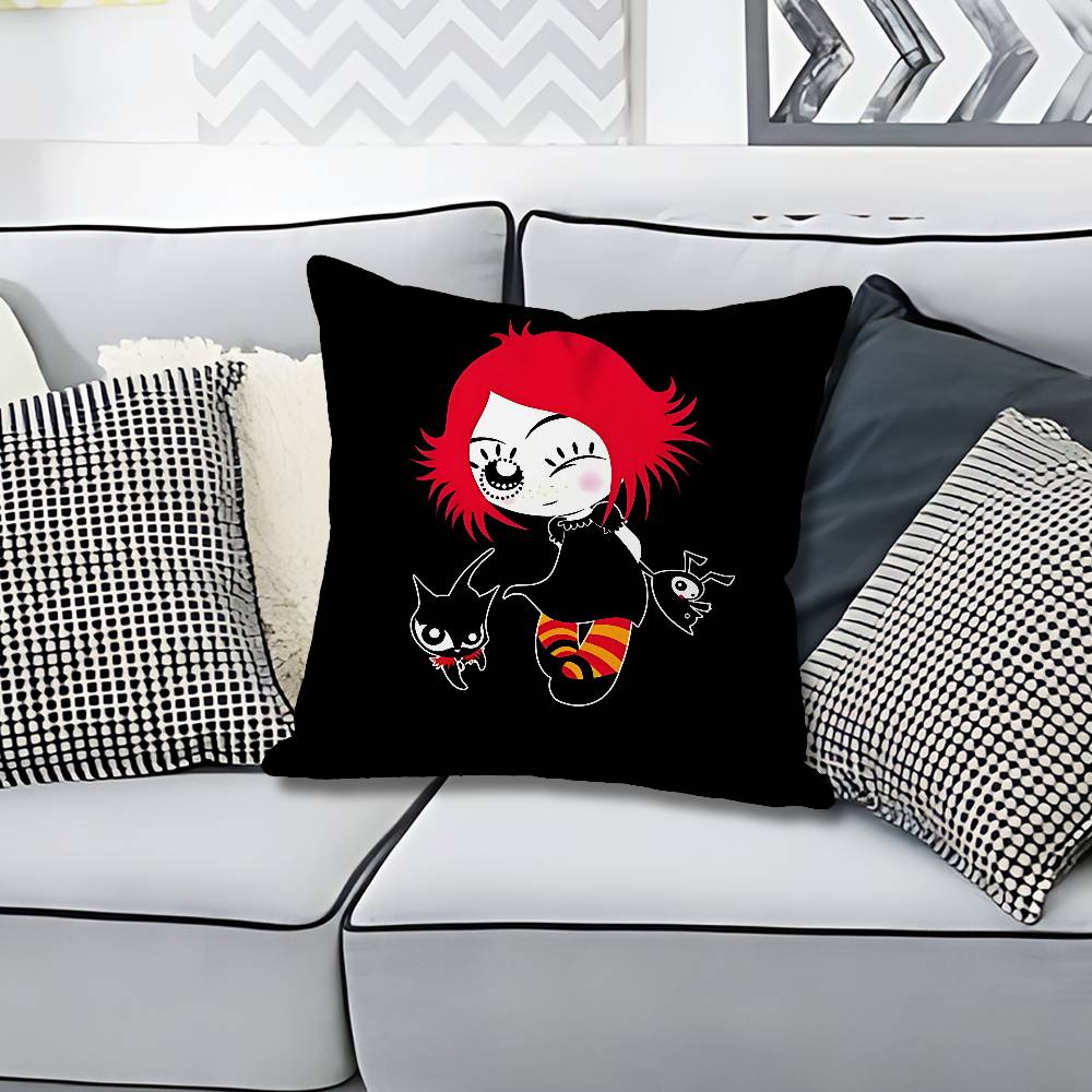 RRuby GGloom Gothic Various Sizes Square Pillow Case For Car Home Bedchamber Decor Custom Valentine gift