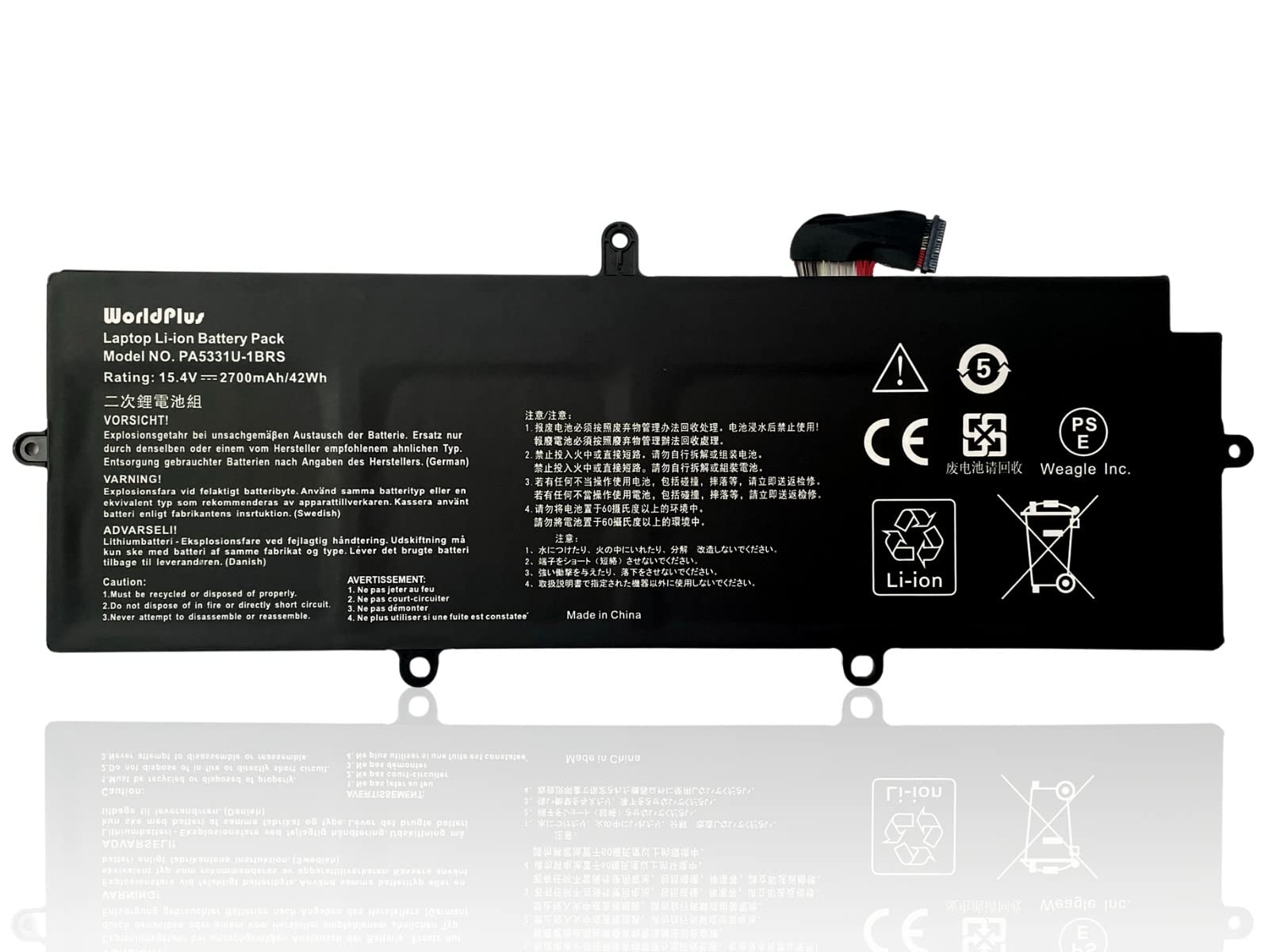 

Совместимость с WorldPlus Toshiba Dynabook Portege A30 R30 X30L Dynabook Terca A30 A40 Совместимость с PA5331U-1BRS /