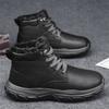 Męskie Zimowe Buty Retro Buty Bojowe Skórzane Antypoślizgowe Odporne na Zużycie Outdoorowe Męskie Zimowe Buty