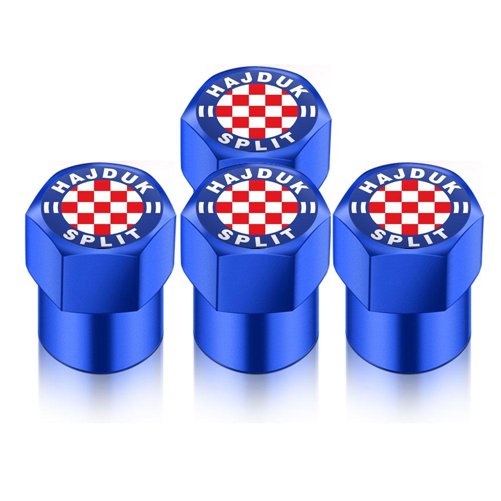 4 STÜCKE Universal DIY Auto Rad Reifen Luftventilkappen Schaft Autoaufkleber Für Autos Motor Autozubehör Dekor Geschenk ,Für Fußballclub Kroatien