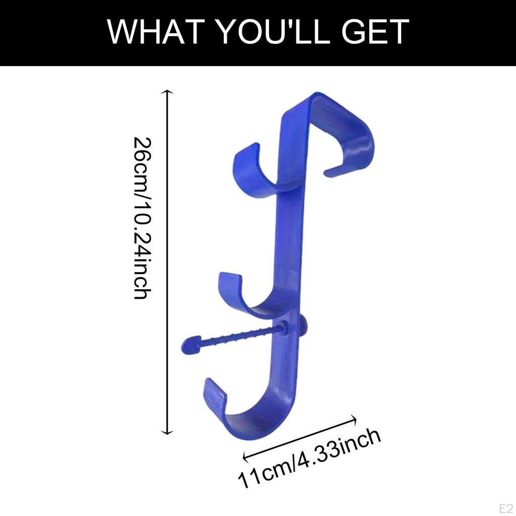 Pool Pole Hanger Above Ground Equipment Organizer Triple Hooks Tool Holder Storage Hook for Vacuum