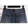DIMANAF 2026 Summer New Plus Size Women Denim Skirt Elastic Waist A-Line Long Skirt Fashion Lady Bottoms Solid Blue