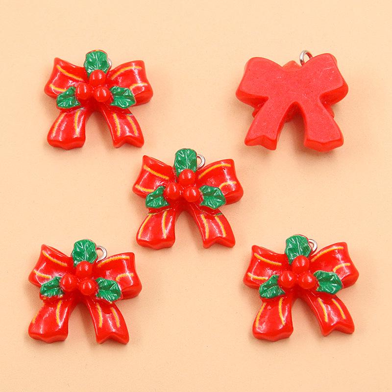 Ciondoli in Resina Serie Natalizia: Campanelle per Albero, Babbo Natale, Renne, Pupazzo di Neve Ornamenti