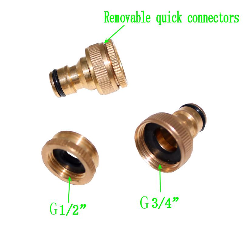 1PC Pure Brass Faucets Standard Connector Washing Machine Gun Quick Connect Fitting Pipe Connections 1/2 "3/4" 16mm Hose