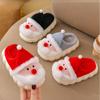 Santa Christmas Children Slippers Winter Cartoon Non Slip Boys Girls Slippers Plush Warm Soft Bottom Kids Mum Home Shoes