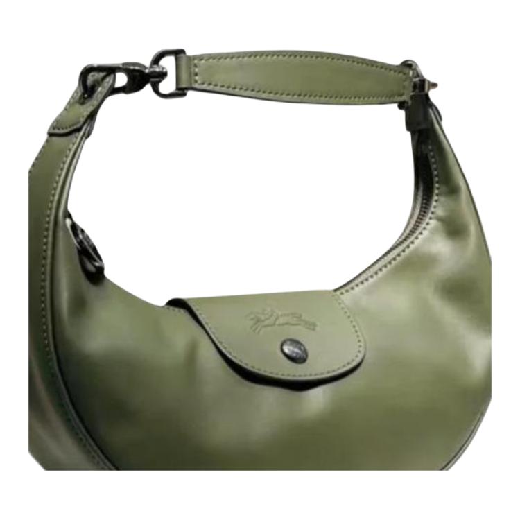 Longchamp Le Pliage Xtra Logo Design Leather Shoulder Bag Small Women Shoulder Bag Cedar 10316987549