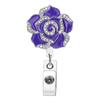 Flower ID Card Badge Clip  Badge Reel Certificate Clasp Badge Holder Retractable Badge Reel