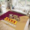 Queensland Maroons Design Crystal Velvet Carpet Cozy Non?Slip Printed Rug For Bedroom Living Room Entrance