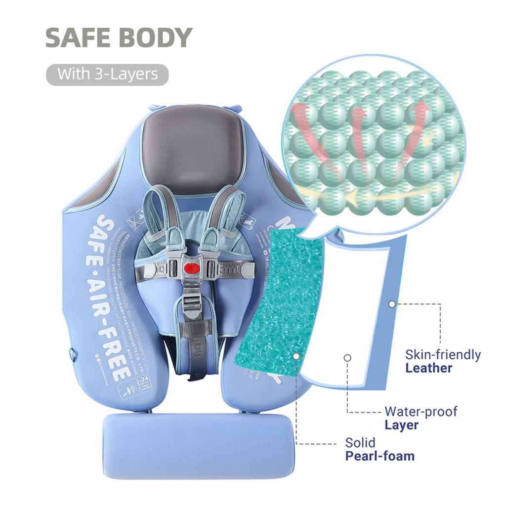 Mambobaby Baby Swim Float Non-inflatable Baby Swimming Float Ring Waterproof Kids Swim Trainer for