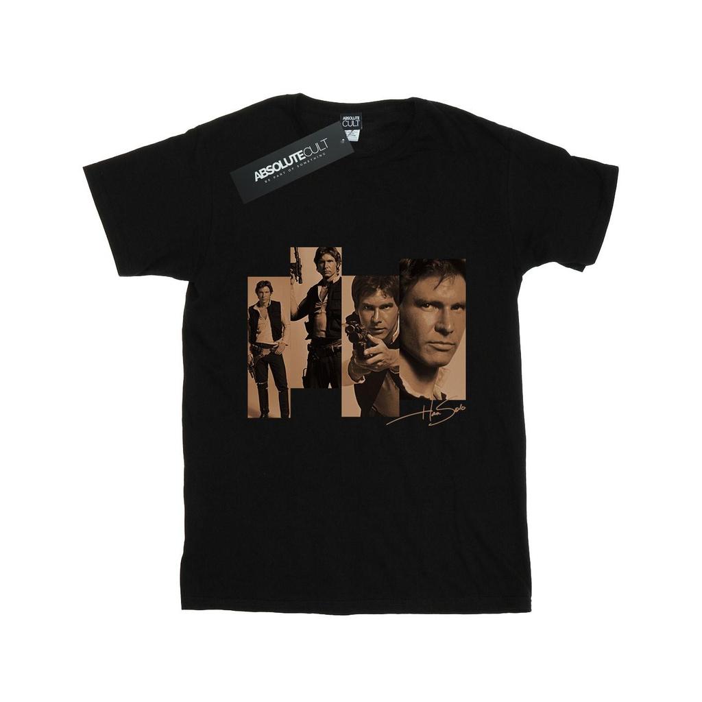 Star Wars Womens/Ladies Han Solo Photoshoot Cotton Boyfriend T-Shirt