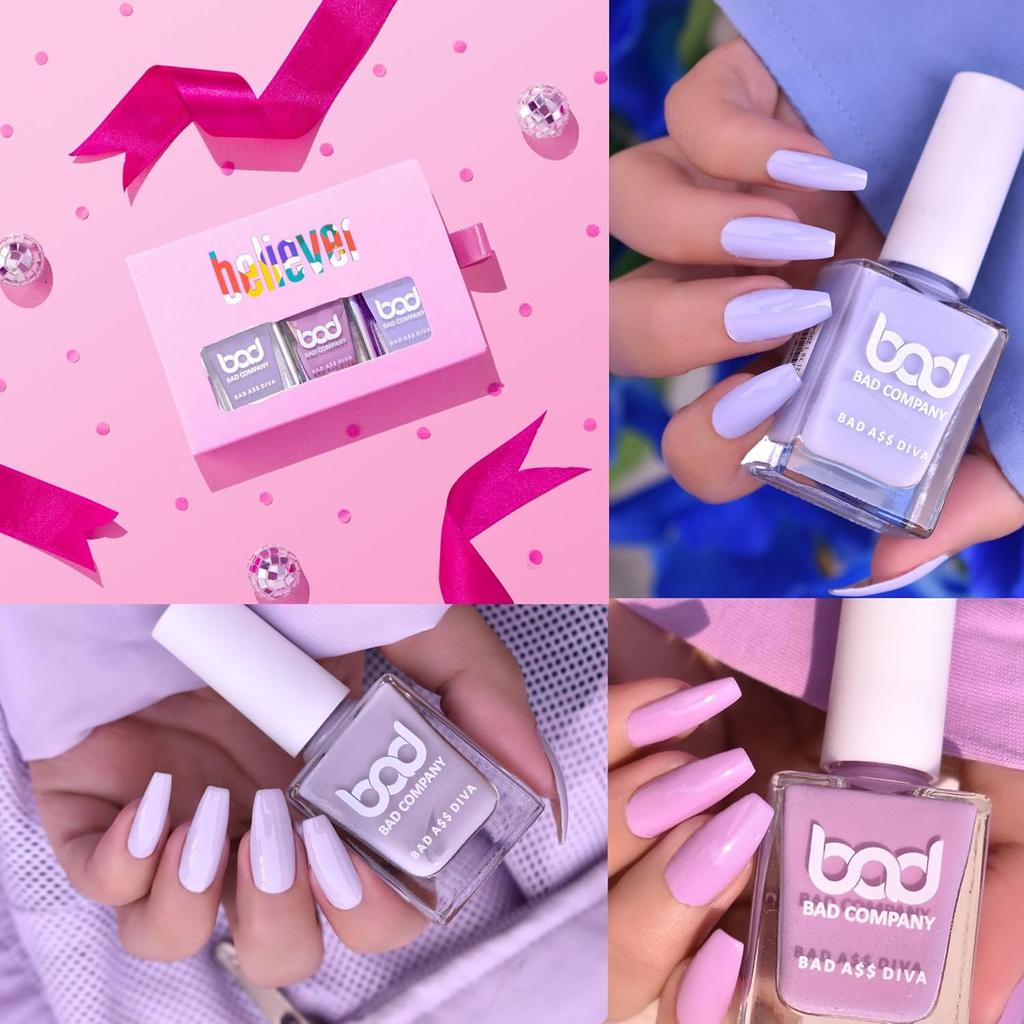 No Toxin Nail Polish Combo (10Ml Each X 3) | Long Wear, Quick Dry, Chip Resistant Nail Paint | Vegan, Cruelty-Free | Gel Nail Polish Creme Finish