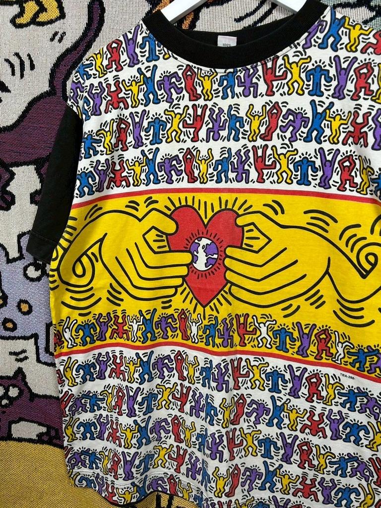 Vintage 90s Keith Haring Art tshirt size L