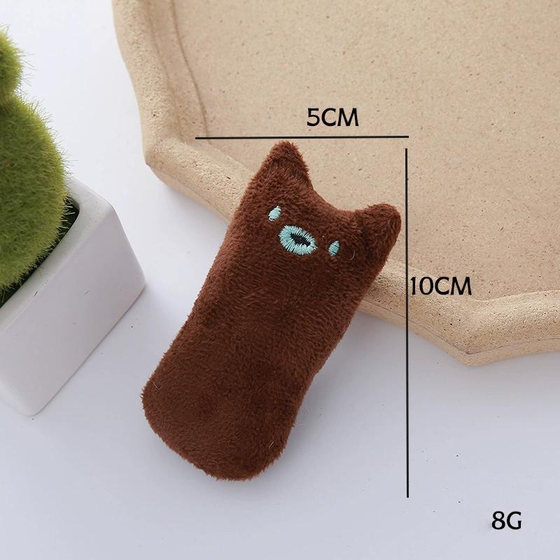 Catnip Plush Thumb Toy For Cats Bite Resistant Teething Toy Self-Play Molar Chew Toy To Relieve Boredom Interactive Pet Supplies