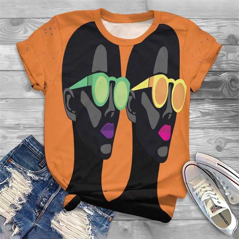 2024 New Fashion Men Women T-Shirt Streetwear African Girls 3d Print Graphic Tshirts Womens Clothes Daily Casual O-Neck Blouse