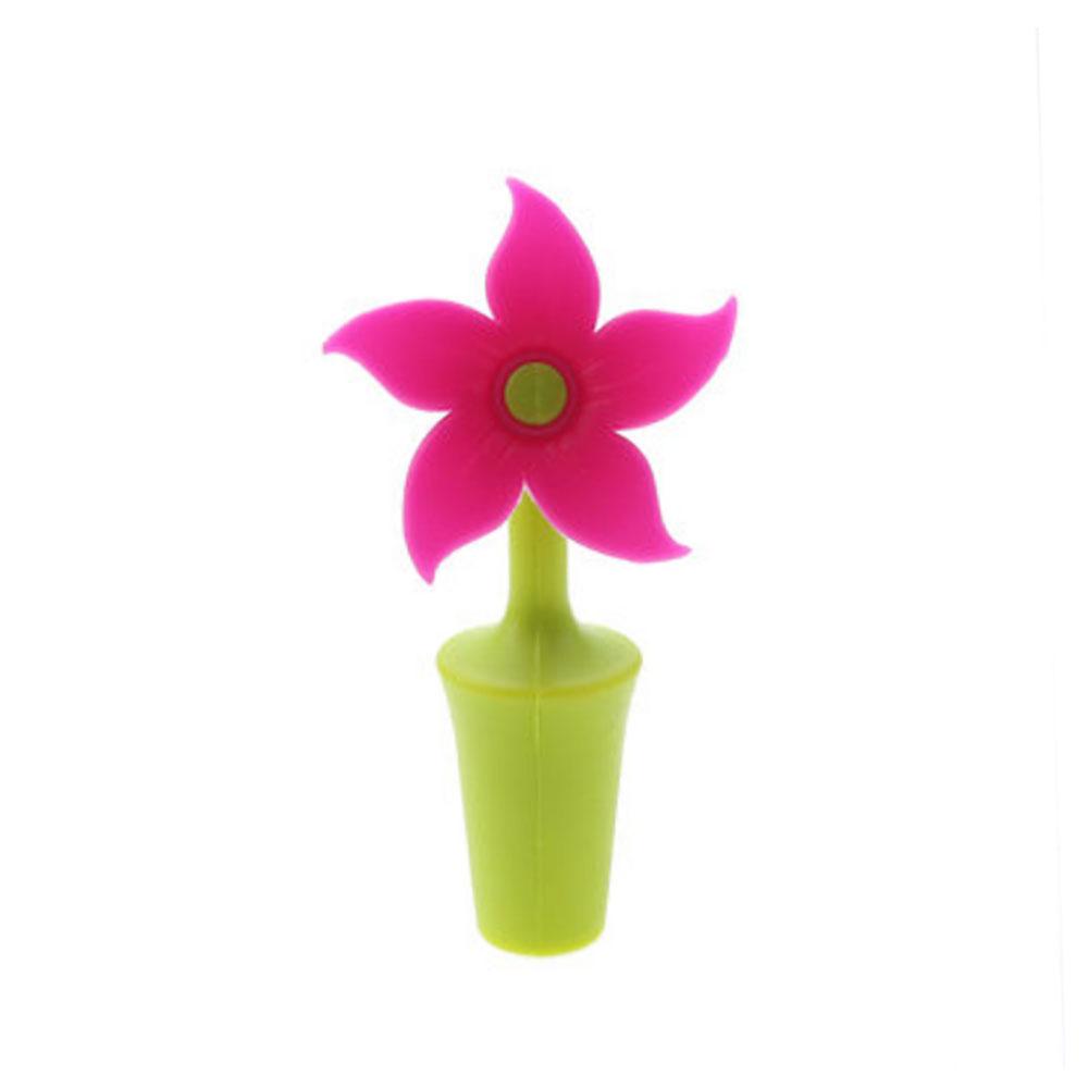 Silicone World Bauhinia Flower Silicone Wine Stopper  Vacuum Red Wine Bottle Stopper Sealed Champagne Drinks Wine Stopper Tools