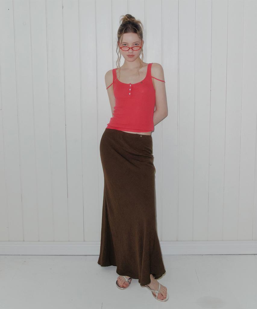 Teuwi Tuden Double Strap Button Knit Sleeveless