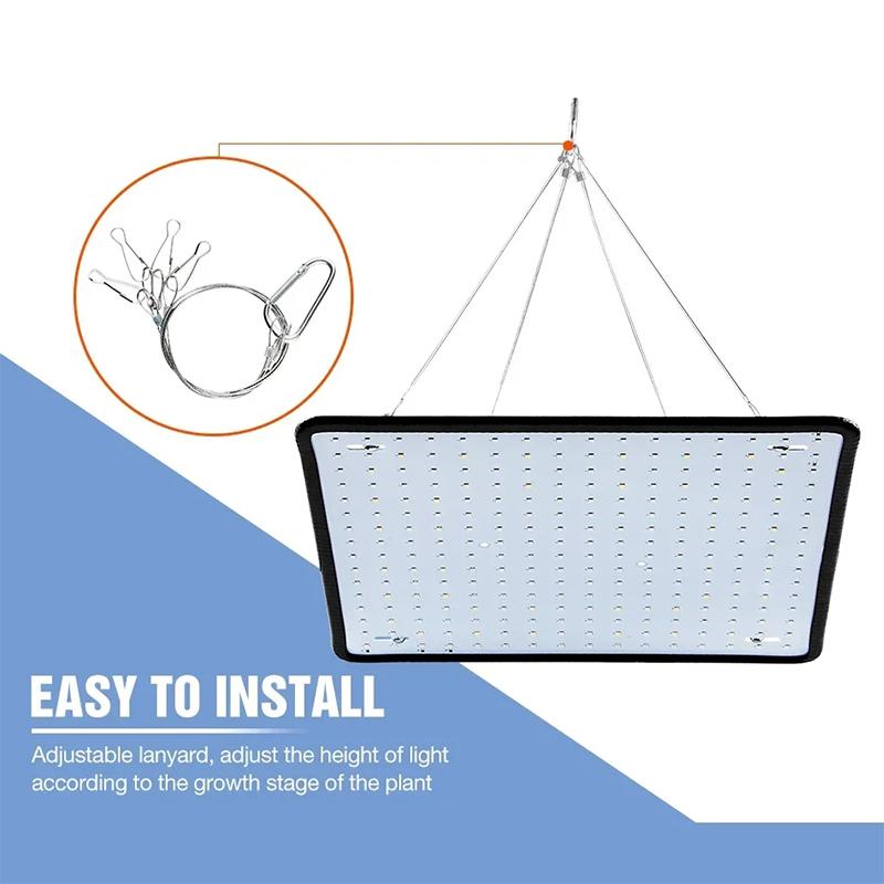 LED Full Spectrum Phyto Lamp Hanging Plants Grow Light Panel Seeds Hydroponics Greenhouse Cultivation Veg Flower Growth Lamp