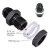 AN6 AN8 AN10 AN12 Black Aluminum Bulkhead Fitting High Pressure Fuel Line Connector Car Accessories Fuel System Fittings7