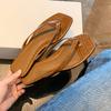 Grape Mother Studiolee Summer New Cat Heel High Heels Flip-flops Flat Bottom Outside Toe Cool Slippers
