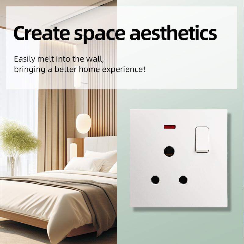Bulk Price Popular In South Africa & India Standard Plugs Socket 15A Electric Socket With Neon Wall Switches Socket
